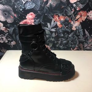 Dolls Kill Madhouse Buckle Boots 